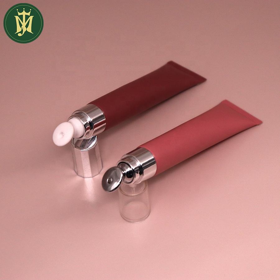 Tubo de crema para ojos cometic personalizado, 10ml, 15ml, 20ml, manguera principal de cerámica y aleación de zinc, tubos de plástico para embalaje