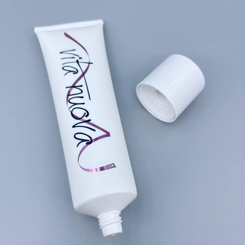 Tubo de plástico cosmético mate con logotipo personalizado para protección solar, crema facial, cuidado de la piel, loción corporal, embalaje, tubo de crema de manos con tapón de rosca