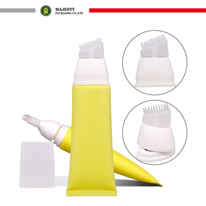 Peine de silicona para el cuidado del Color del cabello, Gel para el cuero cabelludo, tubo de champú, embalaje de tubo de plástico cosmético con superficie de serigrafía