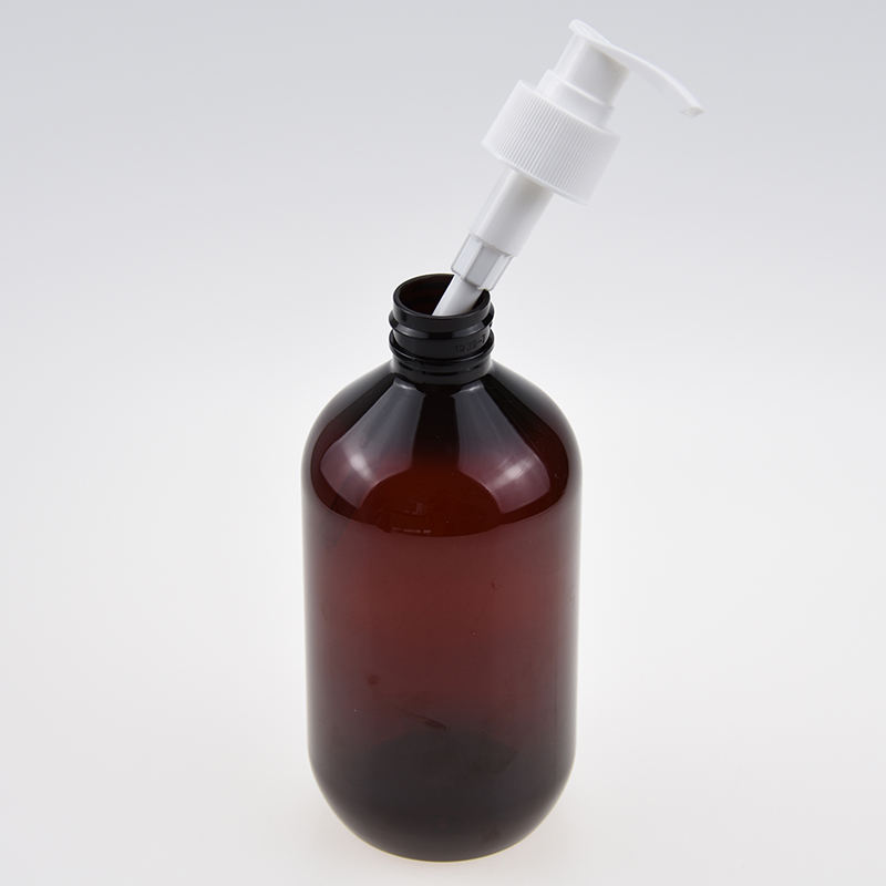 Juego de champú y acondicionador transparente ámbar vacío, 300ml, 500ml, embalaje, botella de PET de plástico para lavado a mano con bomba, reciclado