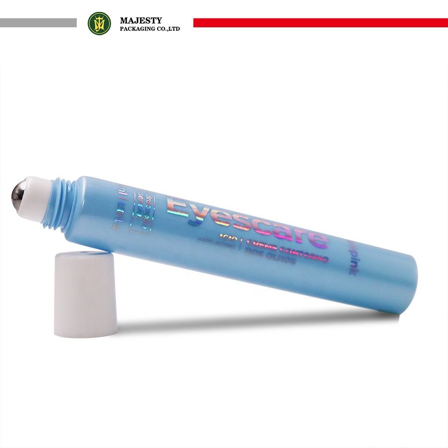 OEM/ODM Envases cosméticos personalizables Tubo de plástico blando multifuncional con cabezal de bola de masaje para cosméticos Crema para ojos