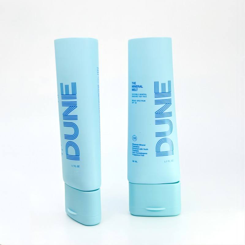 Vacío personalizado 50ml/60ml PE tubo Flip Cover base líquida BB CC crema crema de manos máscara crema para ojos embalaje limpiador