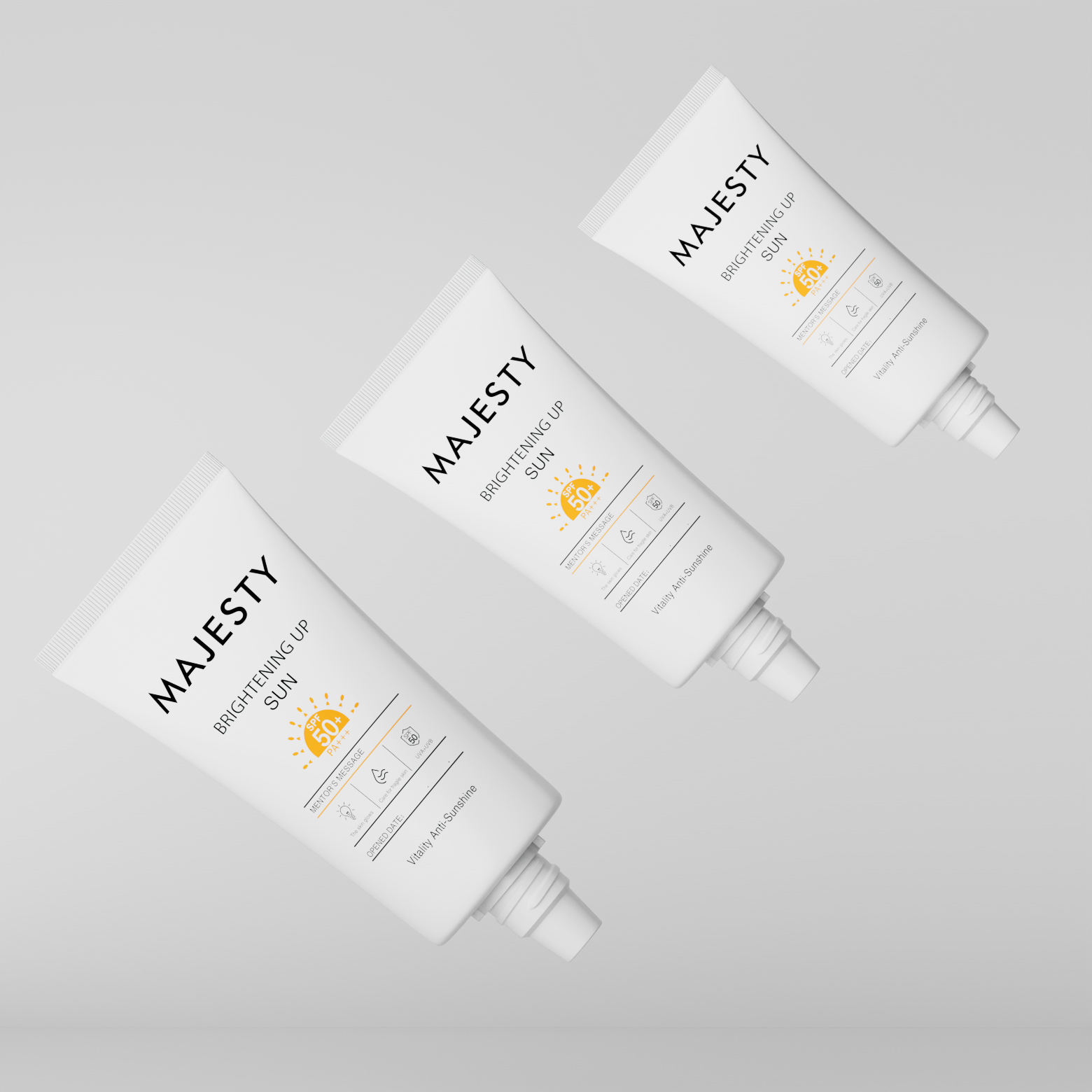Forma ovalada plana personalizada, tubo de embalaje de plástico PE, base líquida BB CC, crema de protección solar, cosmética facial, colores dorados y plateados