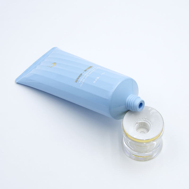 Contenedor de tubos blandos de plástico personalizado de 150ml, embalaje cosmético vacío para mascarilla de crema facial con protección solar con tapa de rosca especial