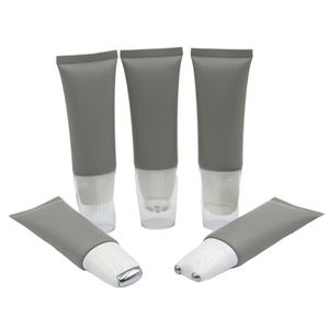 Tubos de crema cosmética de función especial OEM con cepillo de silicona, bola de rodillo, lavado de cara suave y tubo de masaje de embalaje de crema para ojos