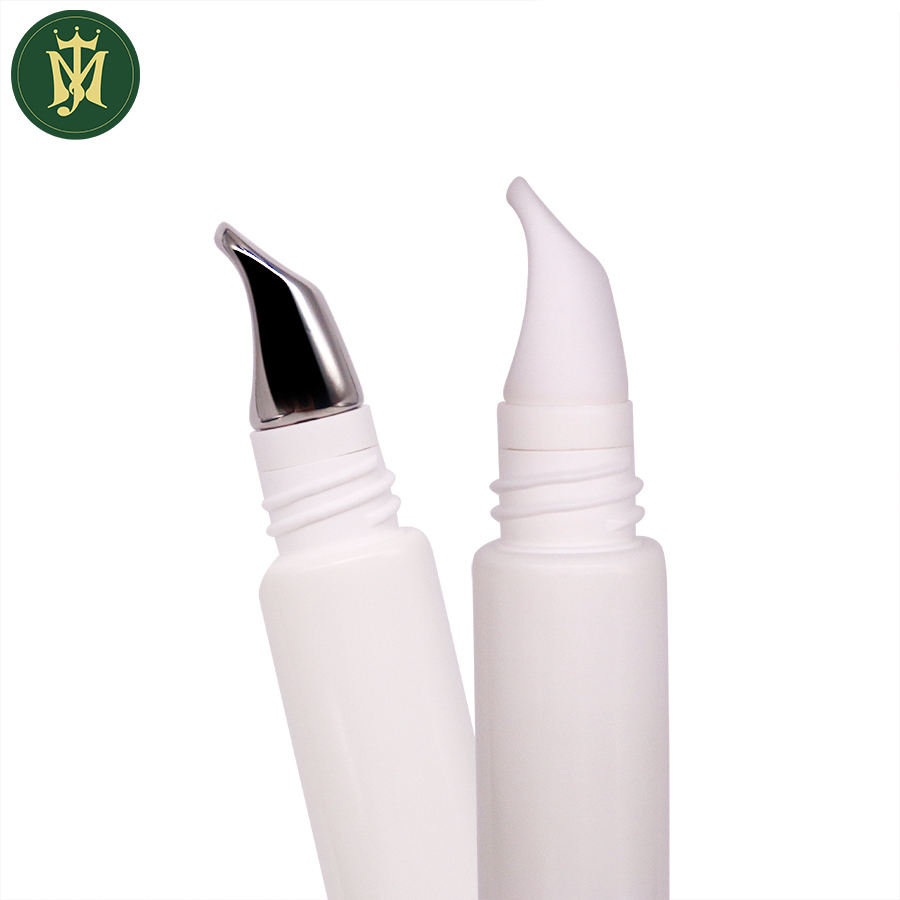 Tubo de crema para ojos Cometic personalizado, 10ml, 15ml, 20ml, cabezal de aleación de Zinc y cerámica, embalaje de manguera, tubos de plástico PE para uso en loción cosmética
