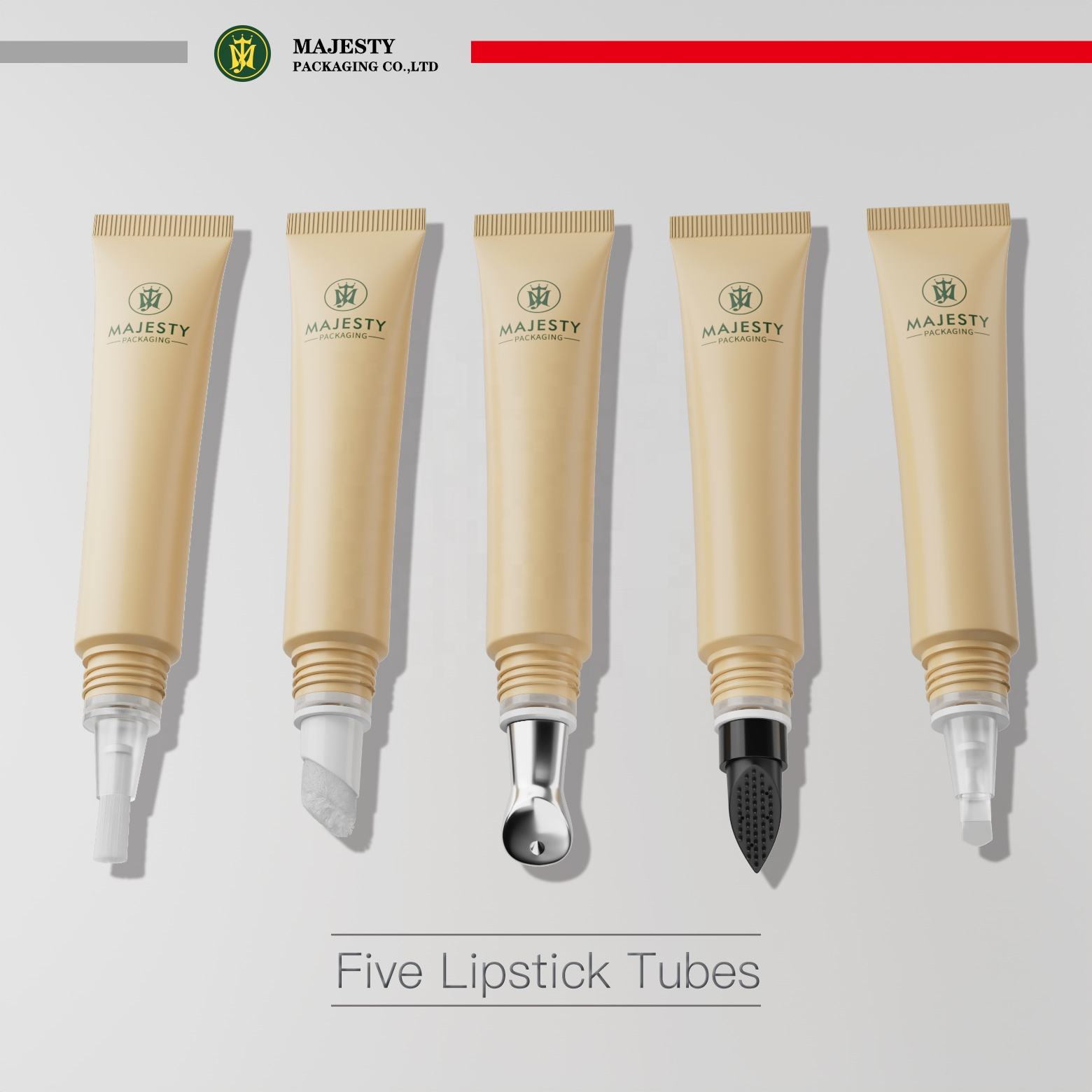 Empaquetado plástico vacío del tubo de la cabeza cosmética del cepillo del aplicador del esmalte de uñas de la manguera del OEM 5ML-20ML