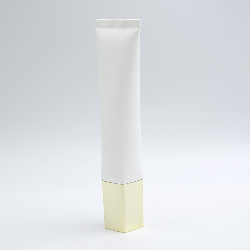 Tubo de gel limpiador facial para el cuidado de la piel, plástico cosmético suave de forma cuadrada OEM, 50ml, uso para maquillaje y suero con tapa de rosca