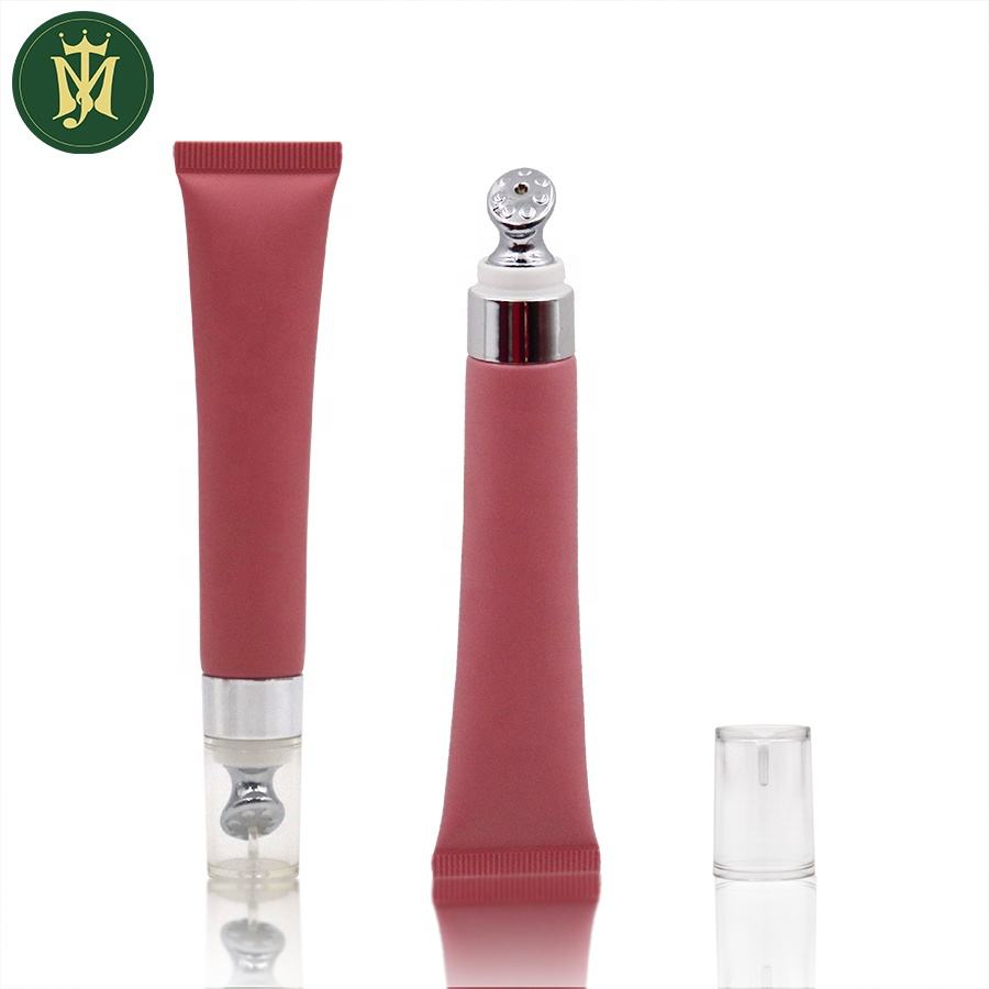 Tubo de crema para ojos Cometic personalizado, 10ml, 15ml, 20ml, manguera con cabezal de aleación de Zinc y cerámica suave, tubos de plástico para uso cosmético