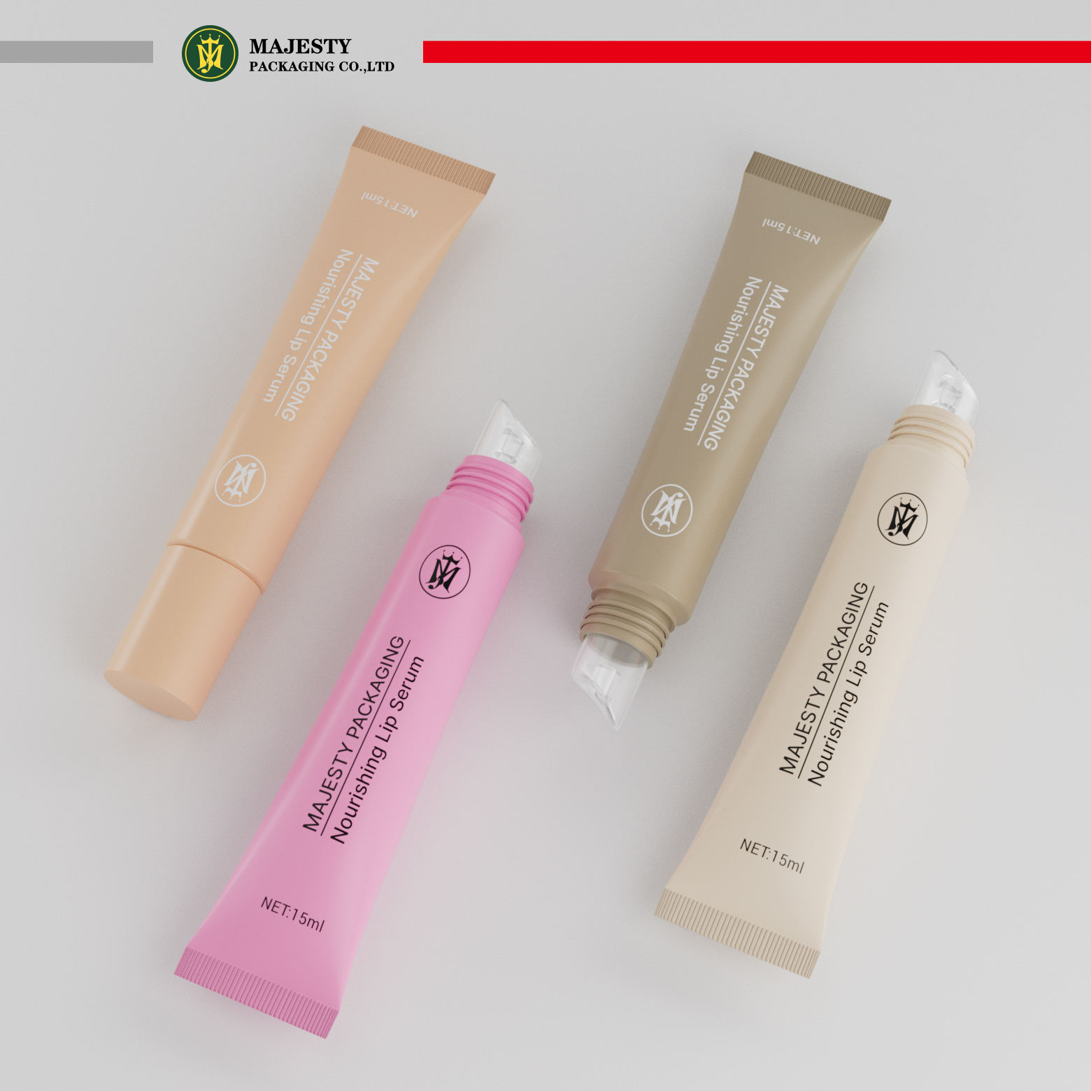 Tubo de plástico personalizado de 10ml, 15ml y 20ml, embalaje de silicona para apretar, brillo labial, bálsamo labial, Gel de crema suave, tubo exfoliante para labios