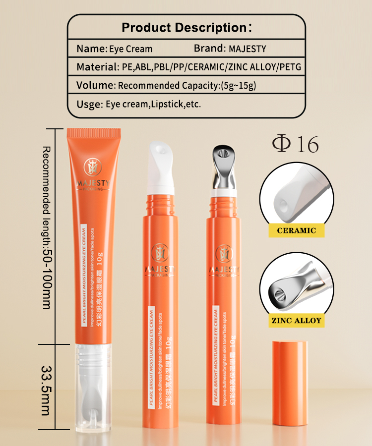crema de ojos Tubo de crema 