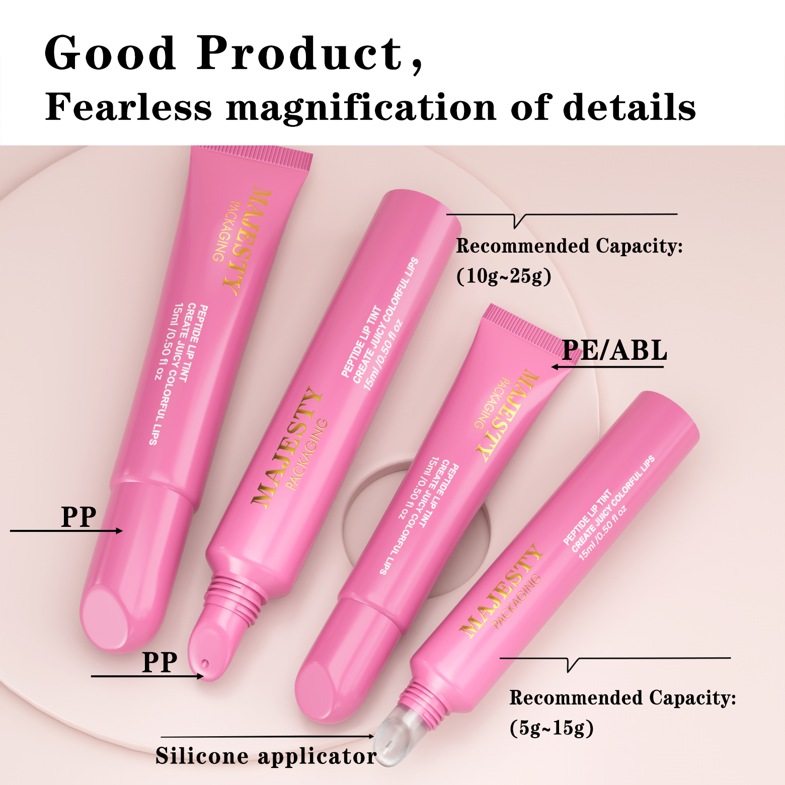 ODM/OEM personalizable completamente diámetro de tubo 16 + 19 para lápiz labial