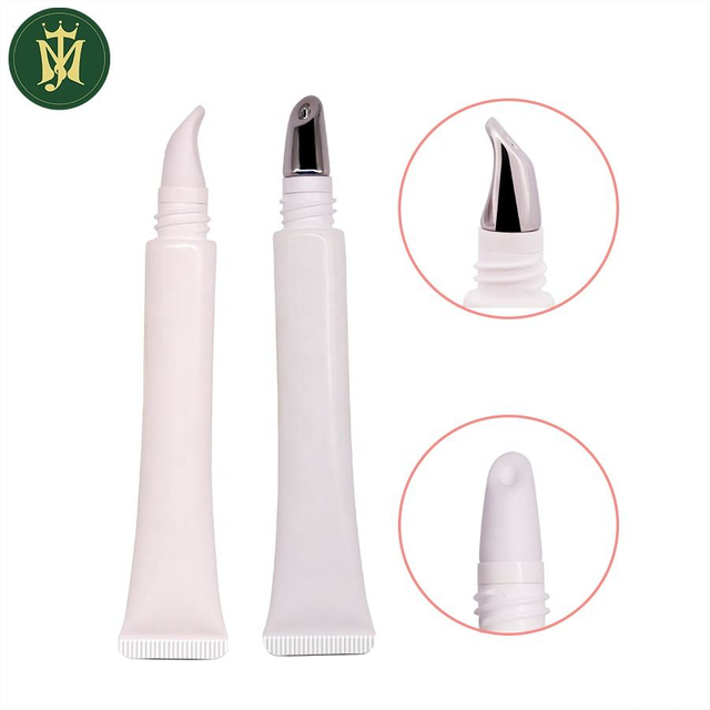 Aplicador de aleación de zinc o cerámica, tubo de plástico para crema para ojos, 10ml, 15ml, 20ml, tubo cosmético de plástico, embalaje de tubo de plástico para ojos