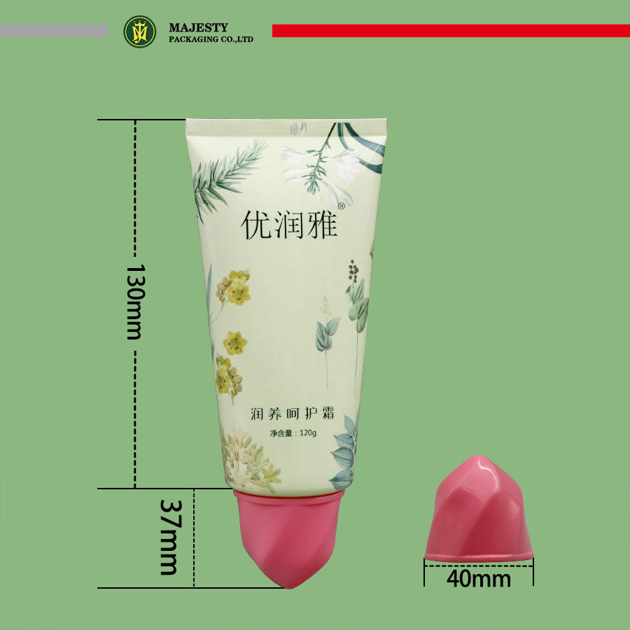 Sofisticado diseño de flores, tubo con tapa de plástico de 60-150ml, crema corporal única en forma de helado, humectante para manos, uso cosmético