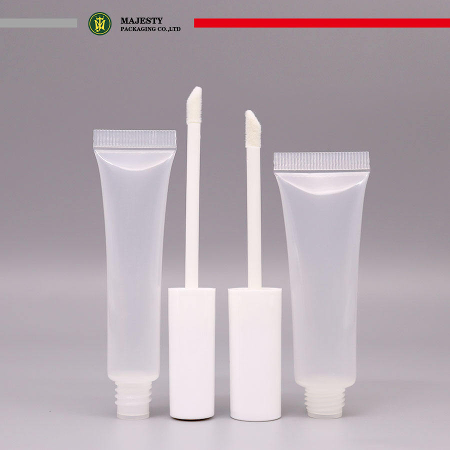 Envases de brillo de labios personalizados, tubo de rímel con aplicador de cepillo, etiqueta privada de alta calidad, 3 ~ 5 Ml, vacío transparente