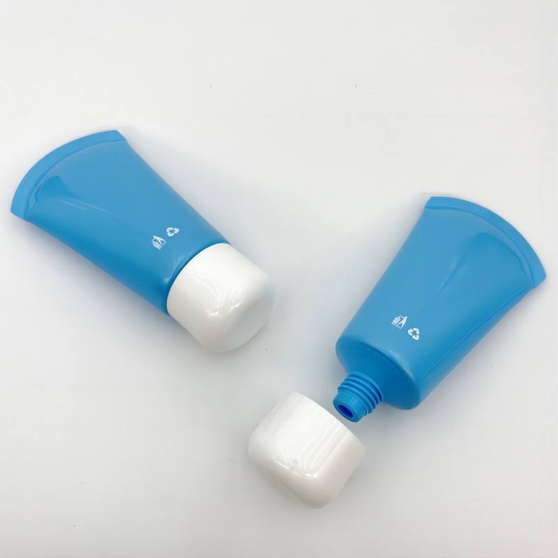 Lavadora plástica de la cara del cuidado de piel del tubo vacío 50-70ml del apretón personalizado con el tubo de los PP del tapón de tuerca