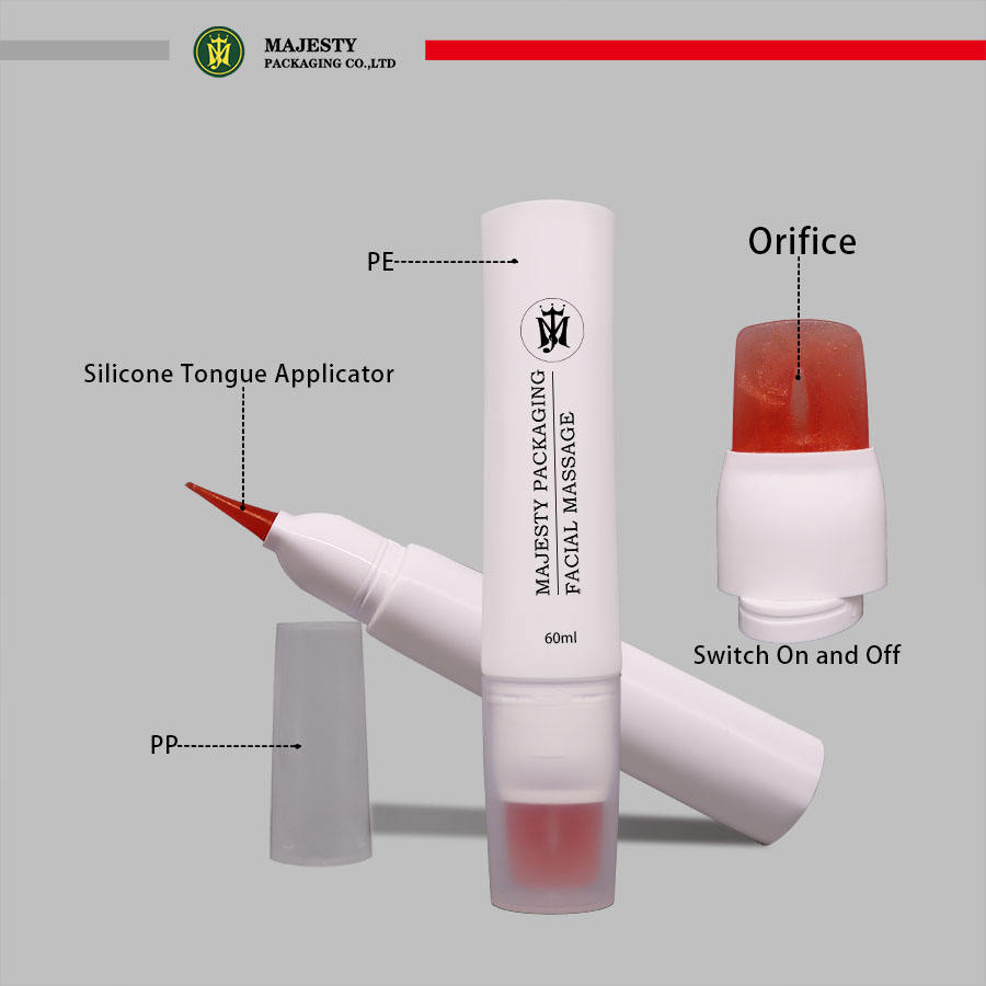 Envases de tubos de plástico, envases cosméticos para el cuidado de la piel, limpiador facial, mascarilla, aplicador plano de silicona, envases de tubos para el cuidado de la piel