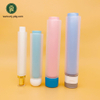 Tubo suave de plástico de doble cámara de PE de 50-70ml para loción corporal y crema para ojos, contenedor de cosméticos con serigrafía