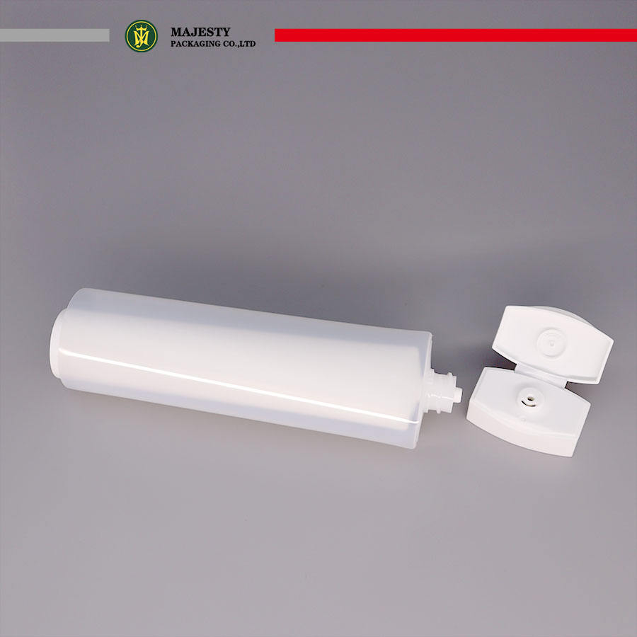 Tubo de doble cámara de doble capa, tapa abatible de cerámica, loción corporal, lavado de cara, tubo de plástico, embalaje cosmético, tubo exprimidor para el cuidado de la piel