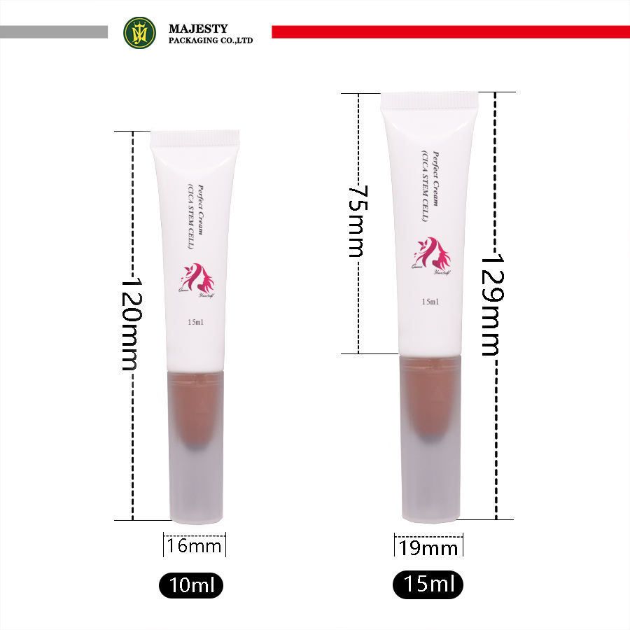 Tubo aplicador de rodillo único con interruptor, 5ml/10ml/15ml, lápiz labial personalizable, brillo de labios, tubo de bálsamo labial, embalaje cosmético de plástico