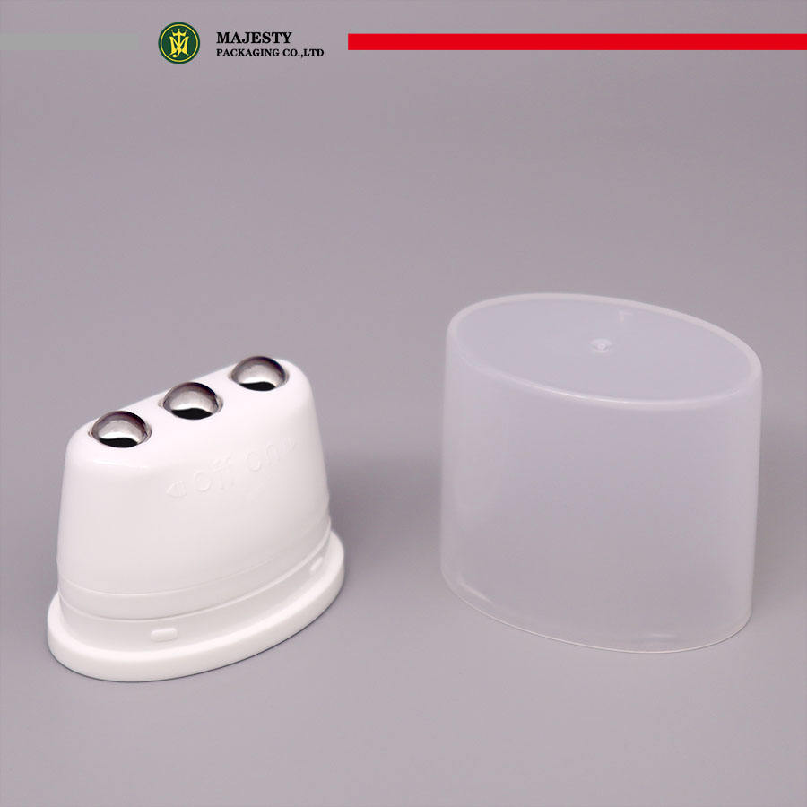 Aplicador de masaje con bola de Metal inoxidable, tubo de plástico para aceite de masaje, tubo de cuidado Personal, embalaje con cosméticos de impresión Offset