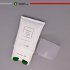 Tubo de plástico ovalado plano de plástico reciclable respetuoso con el medio ambiente, tubo funcional de masaje con dos rodillos para cuidado de la piel y crema para el cuidado del cuerpo, 80ml