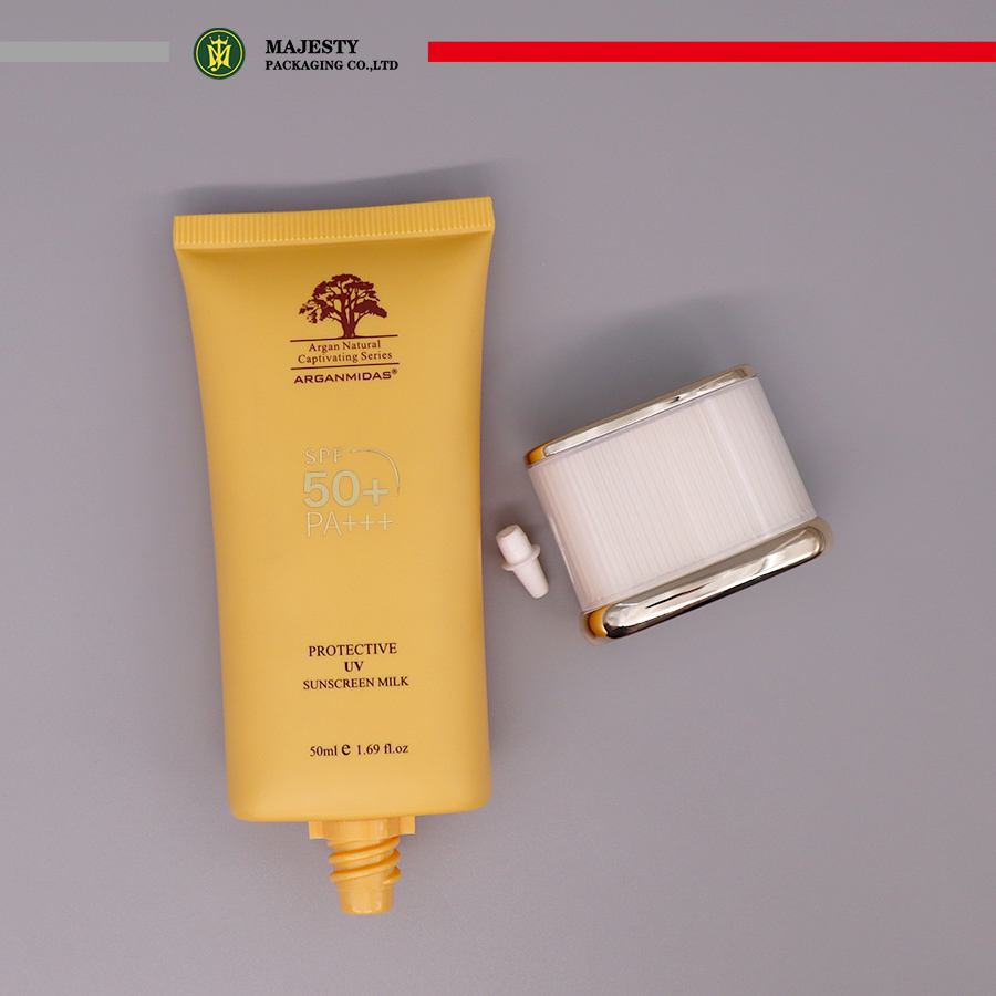 Tubo de Gel de limpieza para el cuidado de la piel, 65ml, aclarador de poros profundos, cubierta lateral de tambor acrílico cosmético doble, tubos de plástico de protección solar
