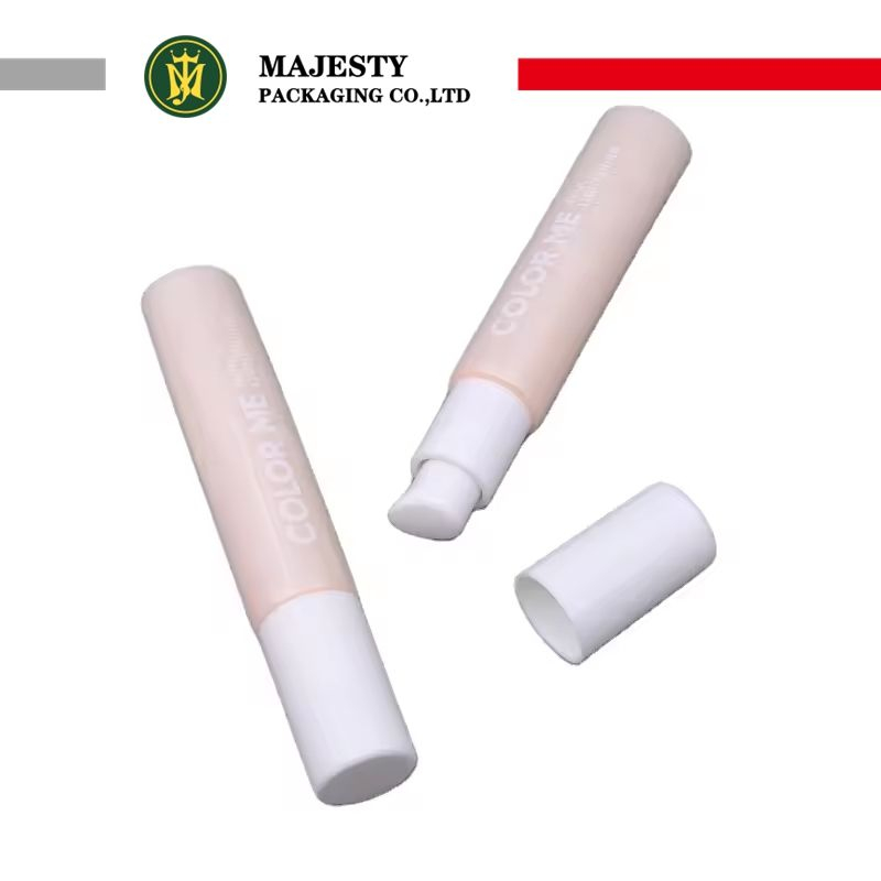 Aplicador de bomba de tubo exprimidor de plástico suave de PE de 8 ~ 15ml para base de maquillaje crema de protección solar loción BB crema uso cosmético