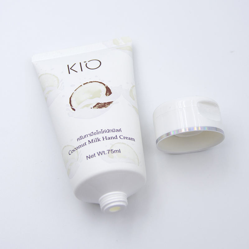 OEM plástico suave cosmético tubo de compresión tapa superior de tornillo crema de manos lavado de cara crema de ojos serigrafía tratamiento de superficie