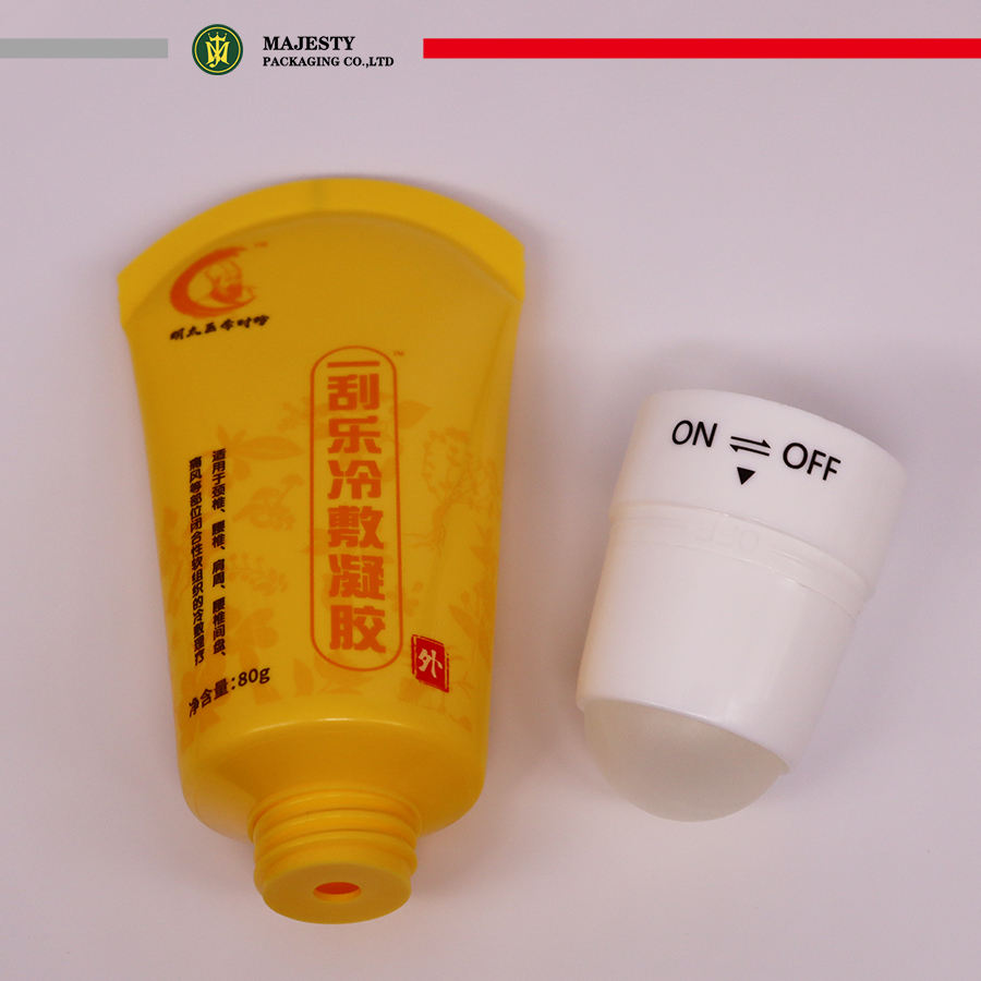 Tubo plástico del masaje del rodillo de la bola 100ml para el cuidado del cuerpo del cuidado de la piel para el empaquetado cosmético de la loción y de la crema