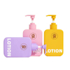 Bomba de Gel de ducha vacía de 150ml y 300ml, botella de plástico HDPE, embalaje cuadrado plano, botellas de champú y acondicionador para cabello