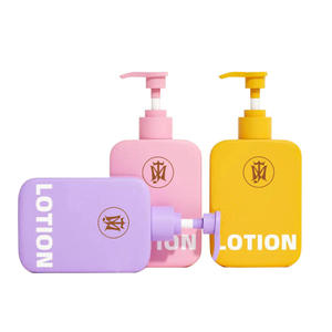 Bomba de Gel de ducha vacía de 150ml y 300ml, botella de plástico HDPE, embalaje cuadrado plano, botellas de champú y acondicionador para cabello