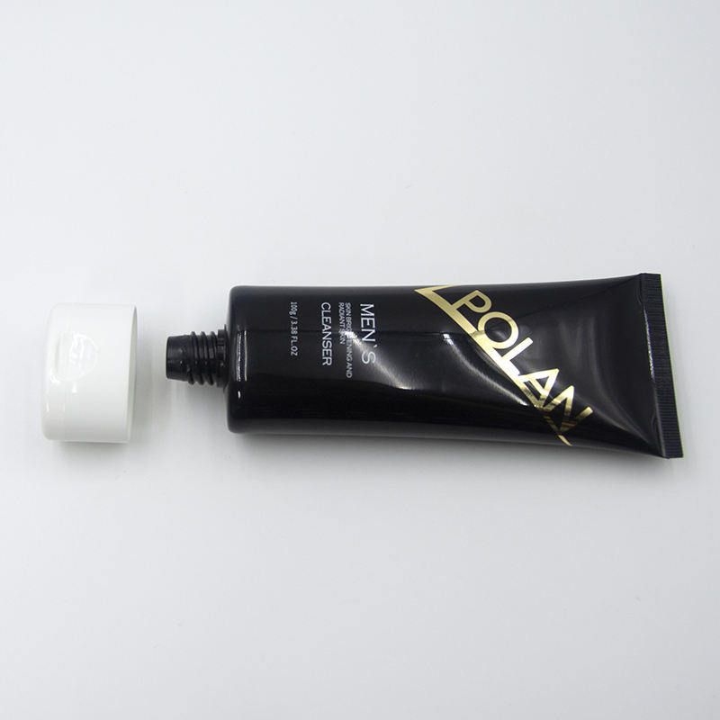 Tubo de plástico vacío personalizado para apretar, crema BB, loción facial para el cuidado de la piel, logotipo impreso, diseño superior abatible, propiedades de protección solar