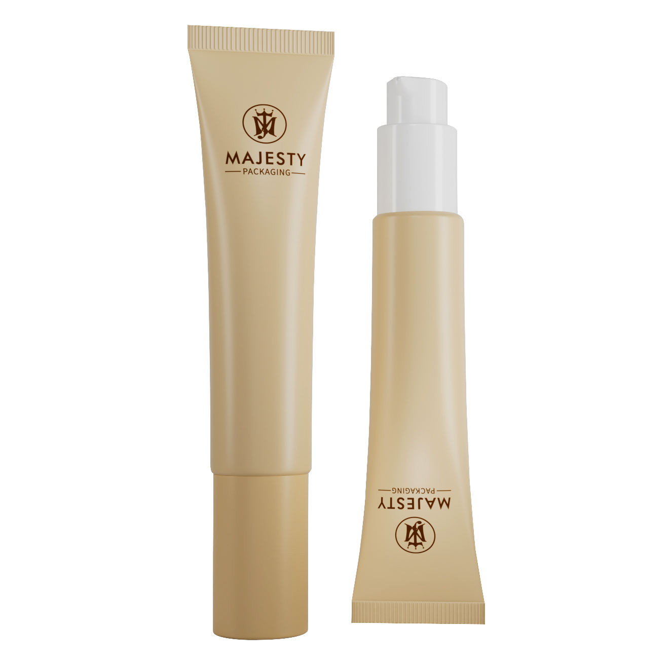 Embalaje de tubo de crema BB de plástico blando personalizado de 30 ml con cabezal de bomba sin aire para tubos de maquillaje de suero para ojos con protección solar