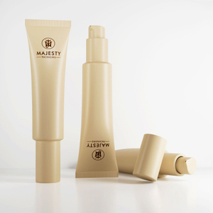 Embalaje de tubo de crema BB de plástico blando personalizado de 30 ml con cabezal de bomba sin aire para tubos de maquillaje de suero para ojos con protección solar