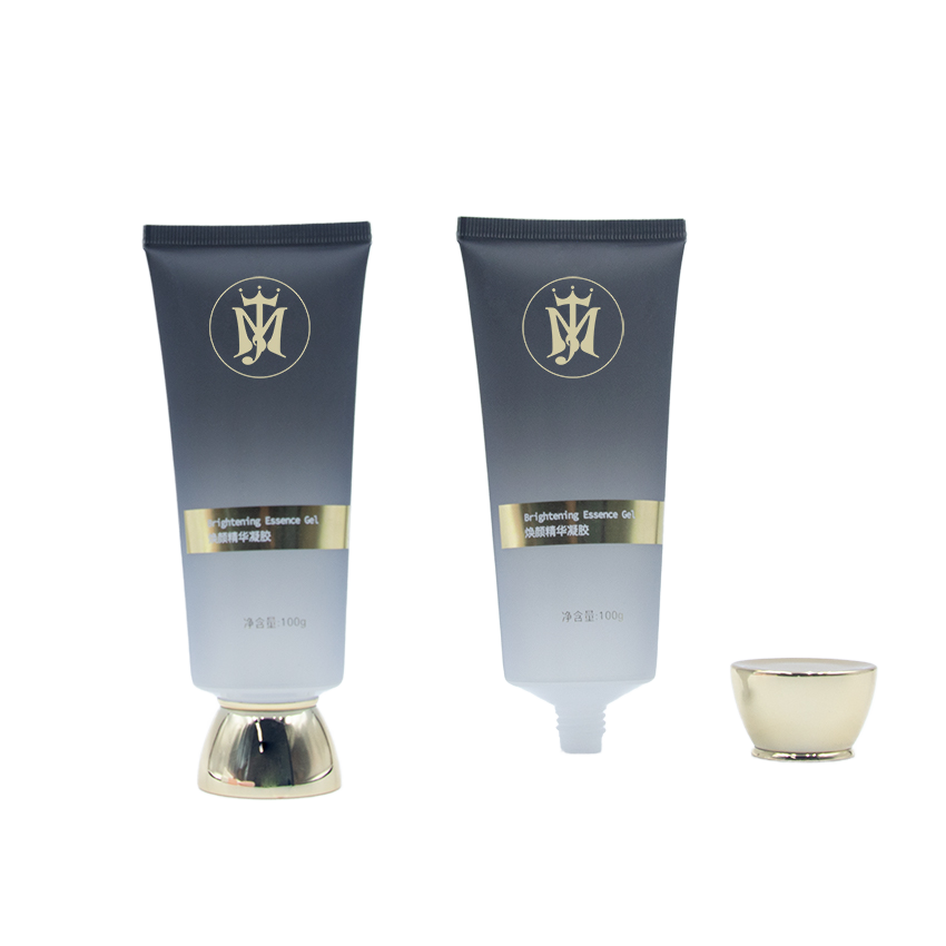 Tubo de cubierta de tornillo dorado de lujo personalizado para Gel de crema de lavado de cara, embalaje cosmético de lujo para limpiador de champú y protección solar