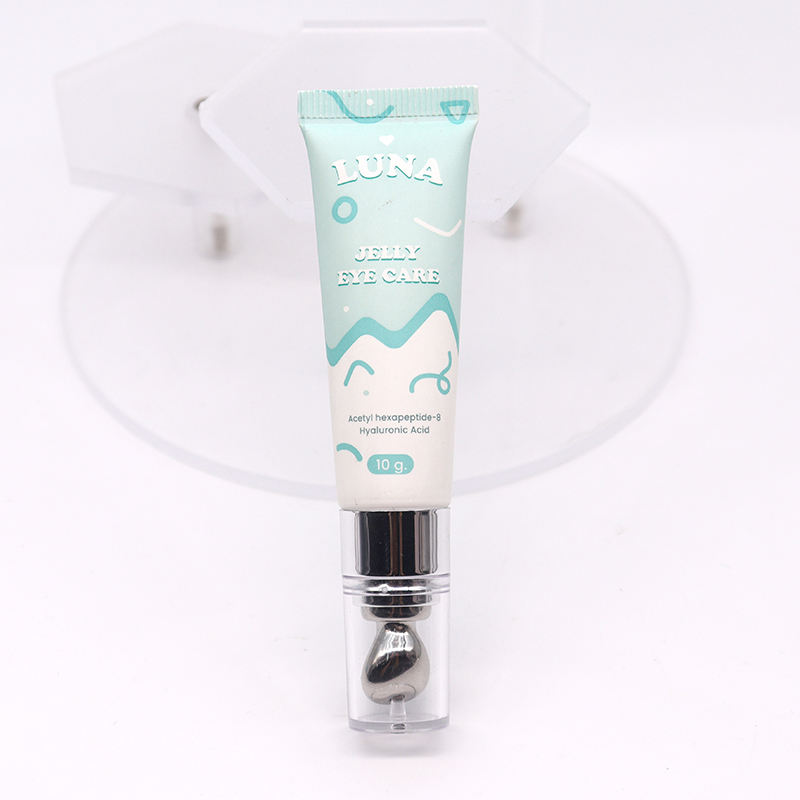 Tubo exprimidor cosmético OEM, plástico PE de 10ml-25ml con bola de aleación de zinc, cuidado de la piel, crema para ojos, suero, brillo labial, embalaje de crema de masaje