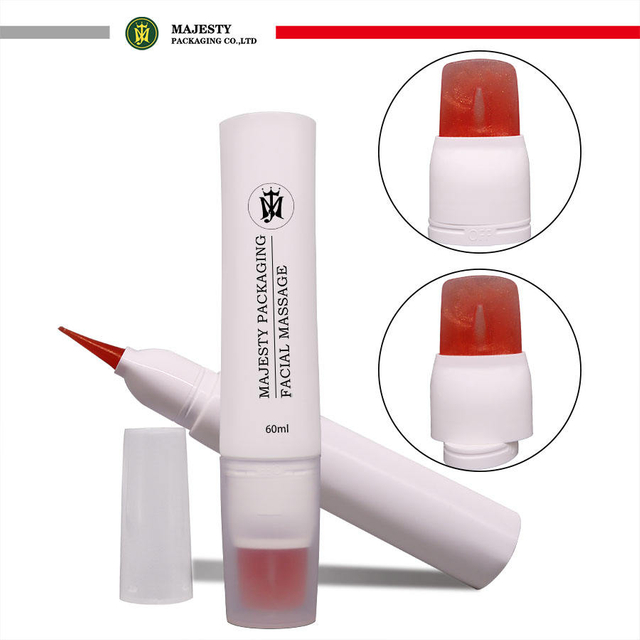 Embalaje cosmético de crema de plástico vacío ovalado de masaje de silicona con tubos de compresión de función especial