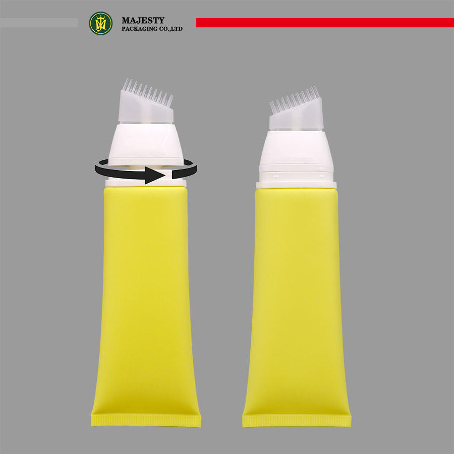 Peine de silicona para el cuidado del Color del cabello, Gel para el cuero cabelludo, tubo de champú, embalaje de tubo de plástico cosmético con superficie de serigrafía