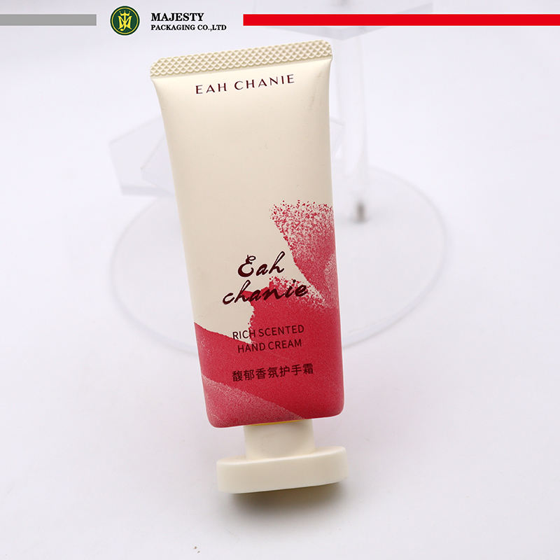 Tubos de PE planos ovalados personalizados, envases de plástico vacíos para protector solar, crema de base BB, crema de manos, crema facial con tapa de rosca