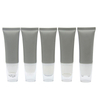 Tubos de crema cosmética de función especial OEM con cepillo de silicona, bola de rodillo, lavado de cara suave y tubo de masaje de embalaje de crema para ojos