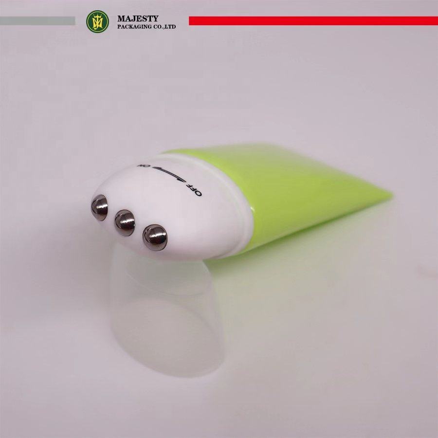 Serie de masaje de bolas con logotipo personalizado directo de fábrica, tubos vacíos para apretar, embalaje cosmético de plástico ecológico, serigrafía