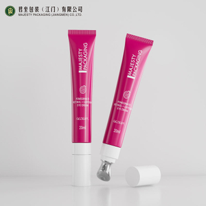 Tubos vacíos personalizados de compresión suave para máscara de lápiz labial y cuidado de la piel con aplicador de aleación de zinc y suero de masaje para ojos para el cuidado de los labios