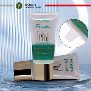 Tapa polígono de Metal ovalada personalizada, tubo de limpieza facial de 40mm de diámetro, 80 ~ 180 Ml, protector solar, loción corporal, base, tubo de crema BB