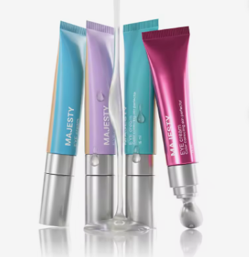 Tubo de crema para ojos de doble Color, 19mm, con punta de masaje refrescante de aleación de Zinc, 10g, 25g, brillo de labios vacío, tubo para apretar, embalaje cosmético