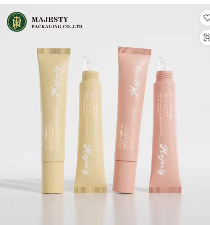 Tubo de brillo de labios PCR ecológico de 10g-25g con punta inclinada, embalaje de cuidado de la piel PBL mate de lujo para bálsamo labial, logotipo personalizado de 19mm