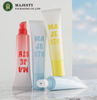 Venta al por mayor, tubo de bálsamo labial vacío Macaron, 15ml, embalaje de brillo de labios exprimidor, Mini envase suave de plástico cosmético estético portátil